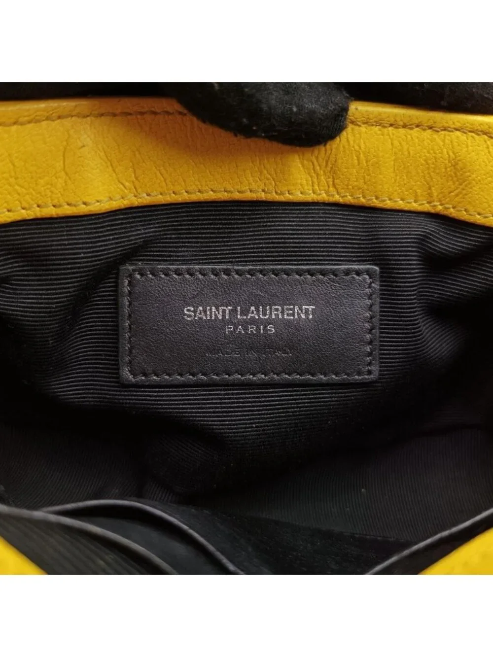 Saint Laurent Baby Chai Yellow Leather Shoulder
